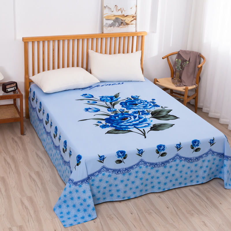 批发纯棉床单单件加厚上海老式国民100全棉被单印花棉布双人床家