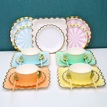 一次性餐具户外野餐盘子生日派对蛋糕碟子儿童甜品台装饰布置餐盘