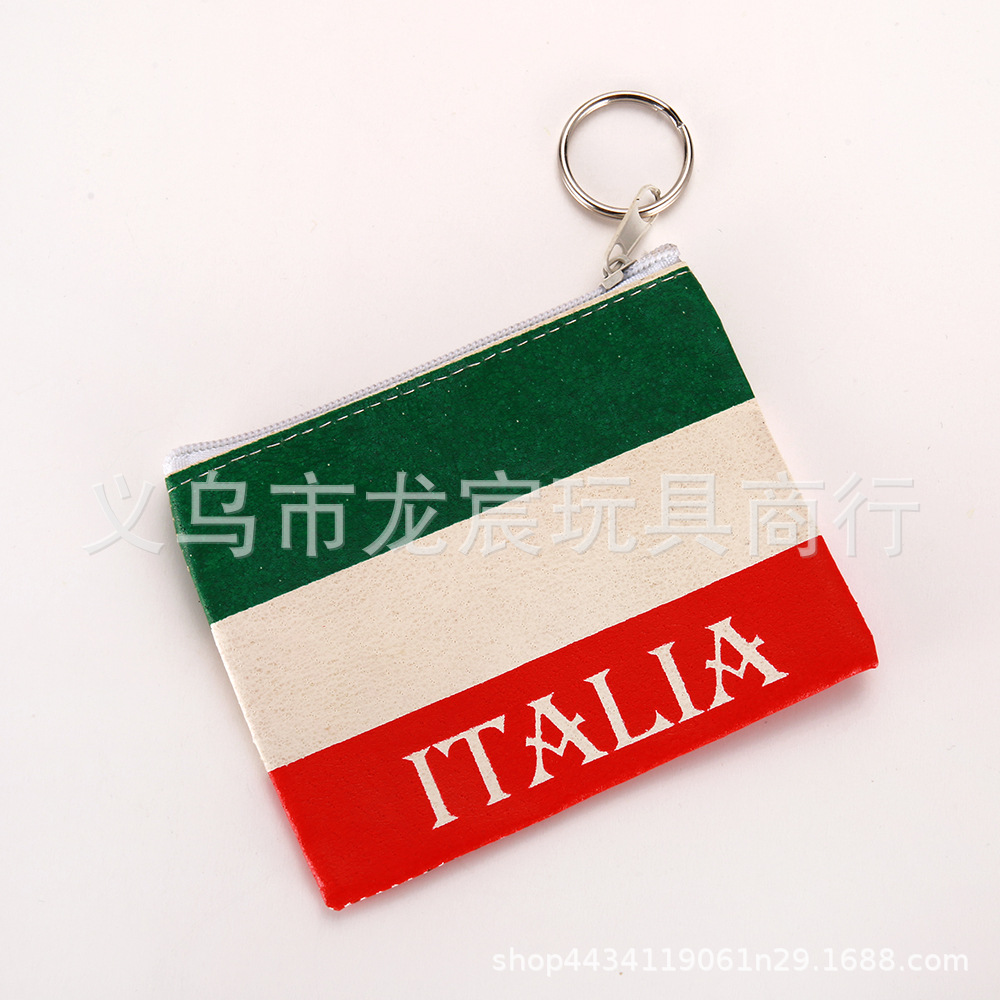 Factory Direct Supply Italy Flag Coin Purse Car Small Hanging Flag National Flag (Ball Game) Fan Supplies