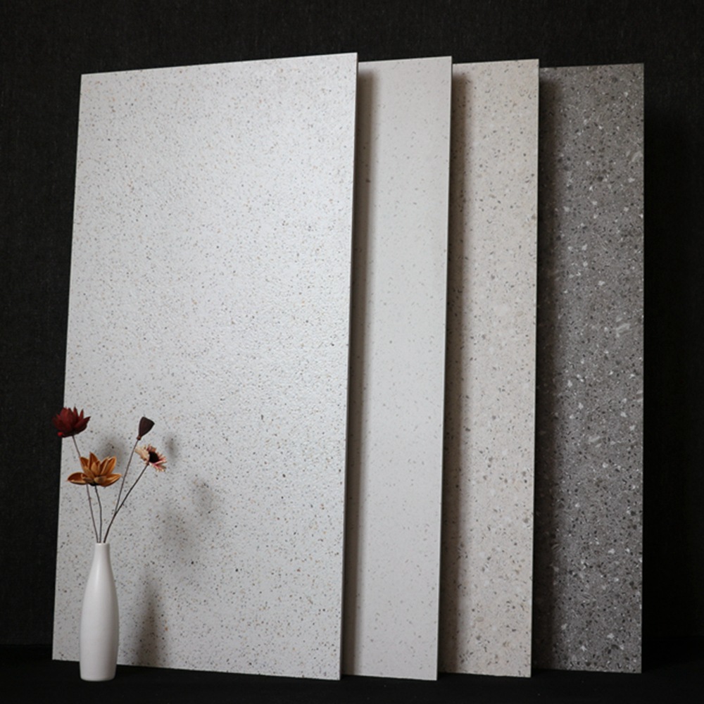 细颗粒灰色水磨石瓷砖600x1200大规格仿古砖商场服装连锁店地板砖