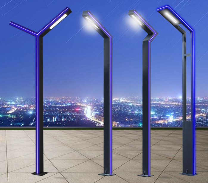 7字形庭院灯了字形铝材户外led现代花园小区景观灯3米4米5米6米