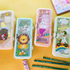 New products pvc Stationery Lovely wind Cartoon Pencil box animal RIZ-ZOAWD Pencil case Plastic student Belt buckle Transparent box