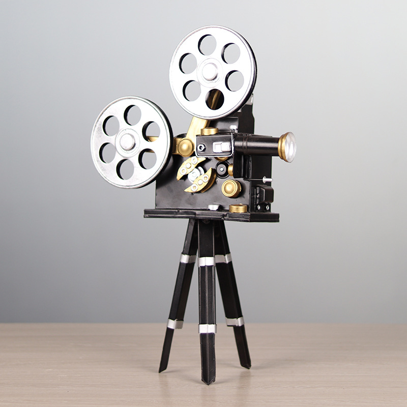 0成交0个复古放映机模型铁艺怀旧电影拍摄道具影