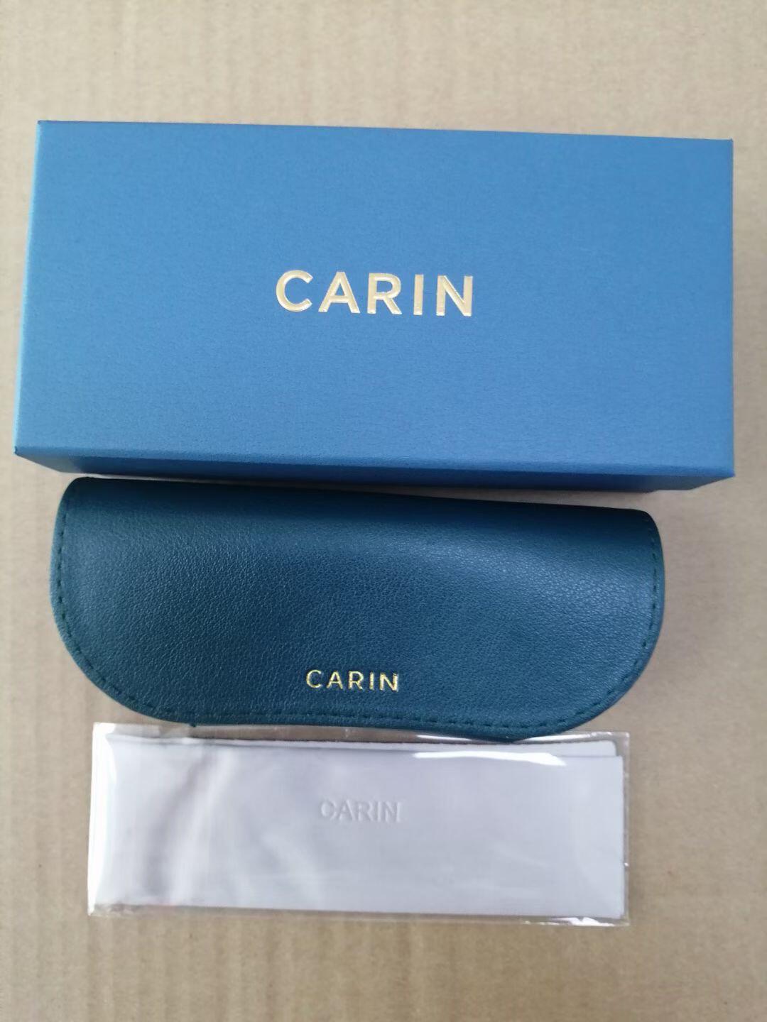 carin眼镜盒少女个性复古便携卡琳墨镜盒子 抗防压太阳镜盒pu皮盒