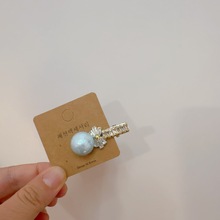 精致蝴蝶结锆石水晶鸭嘴夹一字夹立体珍珠刘海夹侧边夹小发卡