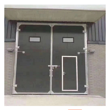 保温推拉门工业车间厂房仓库钢质密封聚氨酯岩棉夹芯板大门