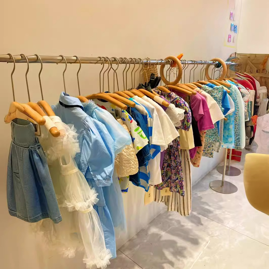 湖州织里童装 马其顿品牌童装 24年男童女童套装 儿童两件套短袖