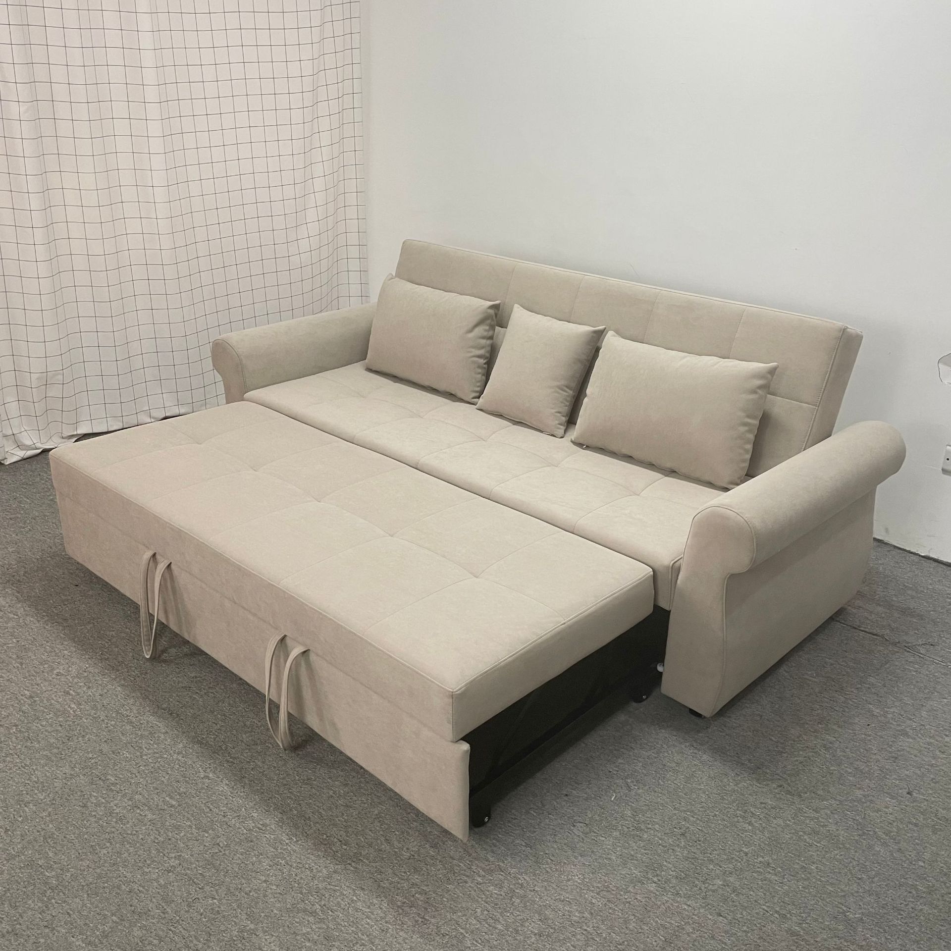 布艺款沙发床 客厅公寓酒店 多功能两用小户型抽拉式沙发床两用