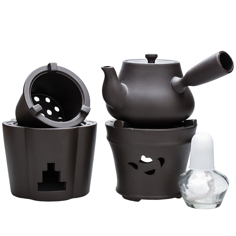 紫砂茶具酒精炉功夫泡茶炉蜡烛台仿古茶炉套装烧水壶温酒器酒精灯