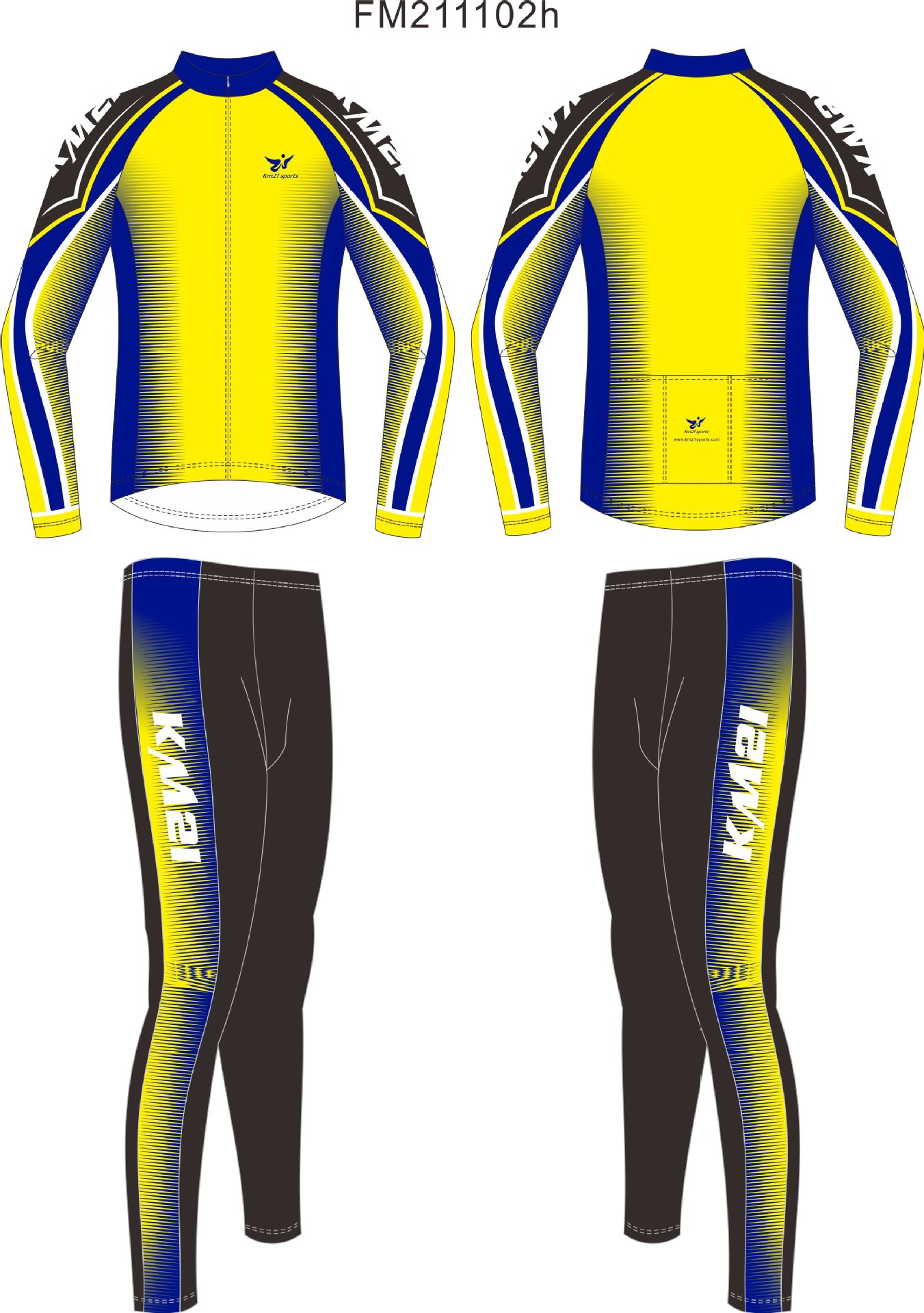 新款km21秋冬季加绒分体轮滑服 成人儿童速滑服 长袖长裤滑冰服