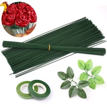 2号花杆绿铁丝DIY创意手工制作玫瑰绿假花杆花梗绿杆材料花杆