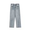 summer new pattern blue Washed Easy Straight Nine points Basics leisure time Japan and South Korea cowboy trousers men's wear