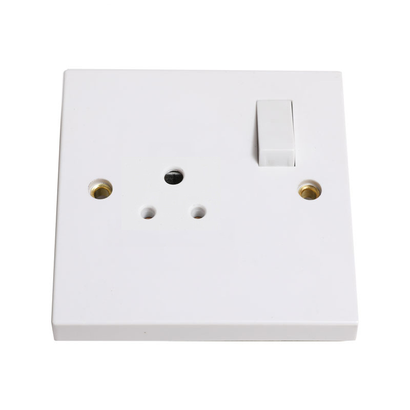 wall socket 5a 圆孔墙壁插座面板带开关 英标开关墙壁插座