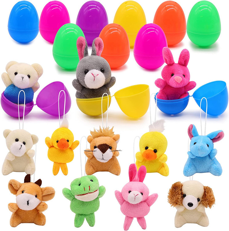 Cross-Border Amazon 12 Easter Pendant Rabbit Egg Doll Pendant Plush Toy Factory Wholesale