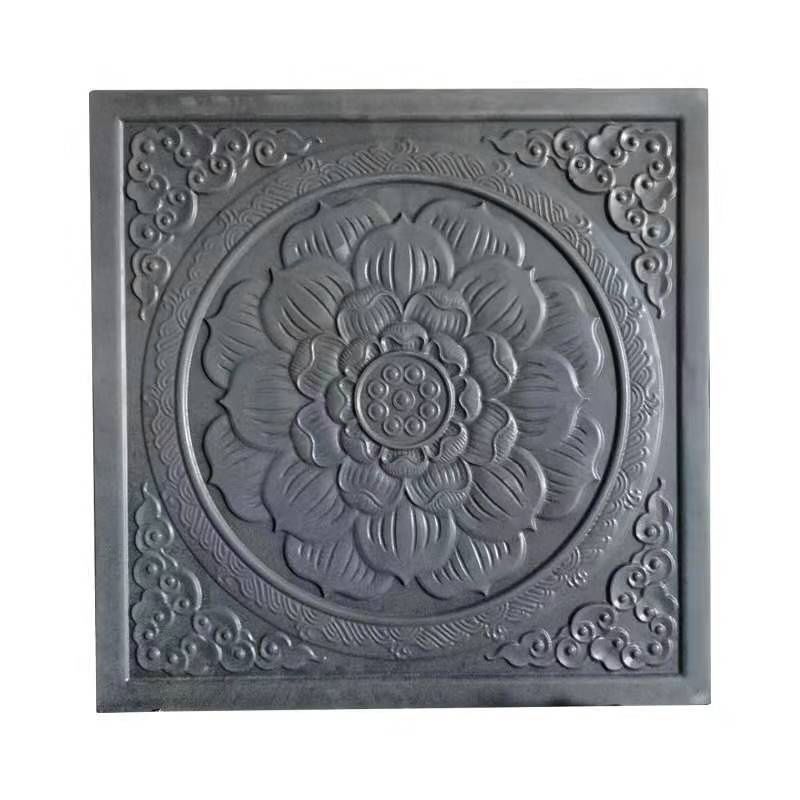 古建地砖仿古中式庭院铺地唐莲祥云四合院砖雕地砖抗冻户外复古砖
