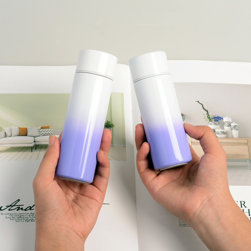 简约小巧水杯120ml迷你保温杯男女细长可爱便携口袋杯刻字礼品杯