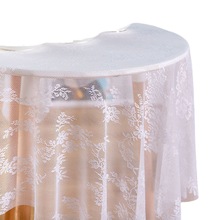 网纱北欧风法式复古白色蕾丝桌布野餐拍照背景布圆形长方盖巾