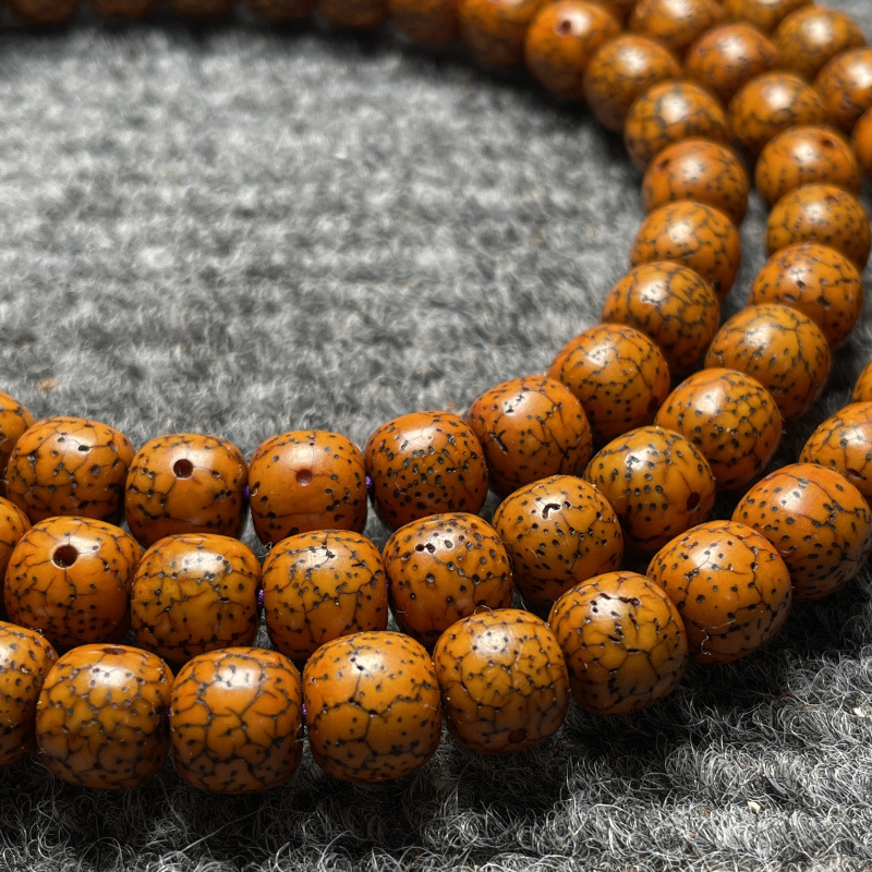 包浆开片老星月菩提子佛珠手链 男女手链108西藏回流老籽星月菩提