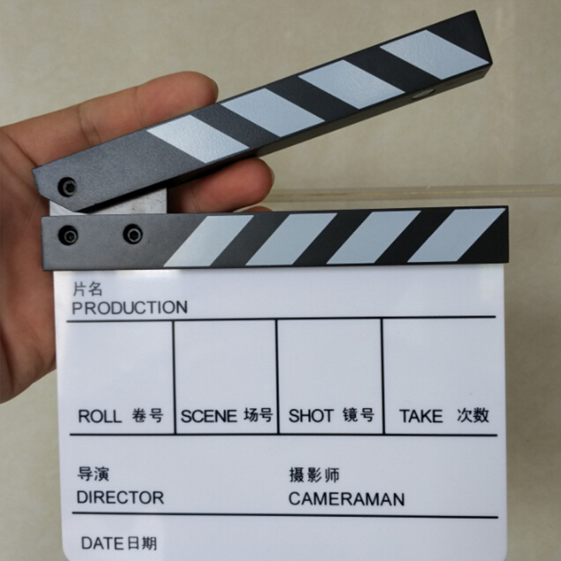 亚克力场记板电影打板器片场拍摄大号打板拍影视剧组开机拍板