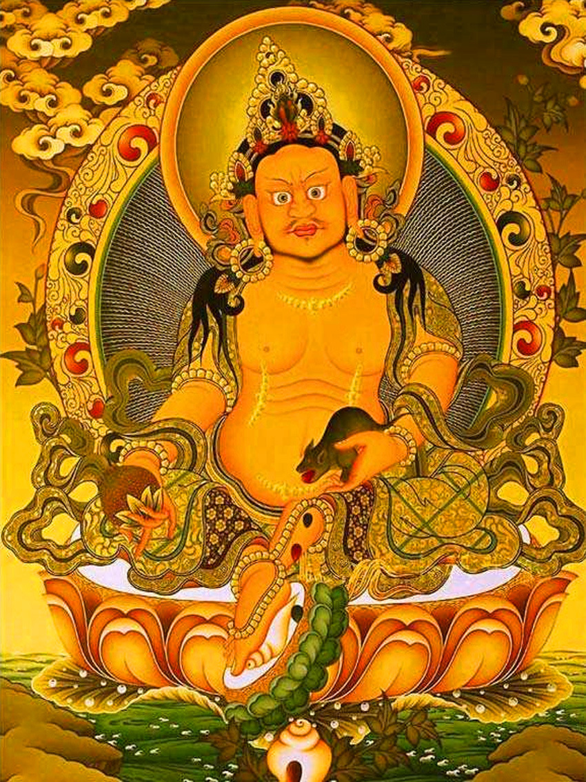 2021新款钻石画di满钻唐卡黄财神客厅卧室装饰画厂家销售一件代发