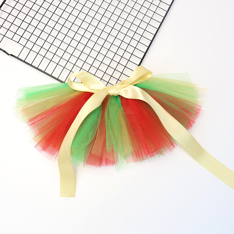 Zilin Cross-Border in Stock Wholesale Pet Clothing Dress up Dogs and Cats Tulle Skirt Pettiskirt Christmas Party Pet Skirt