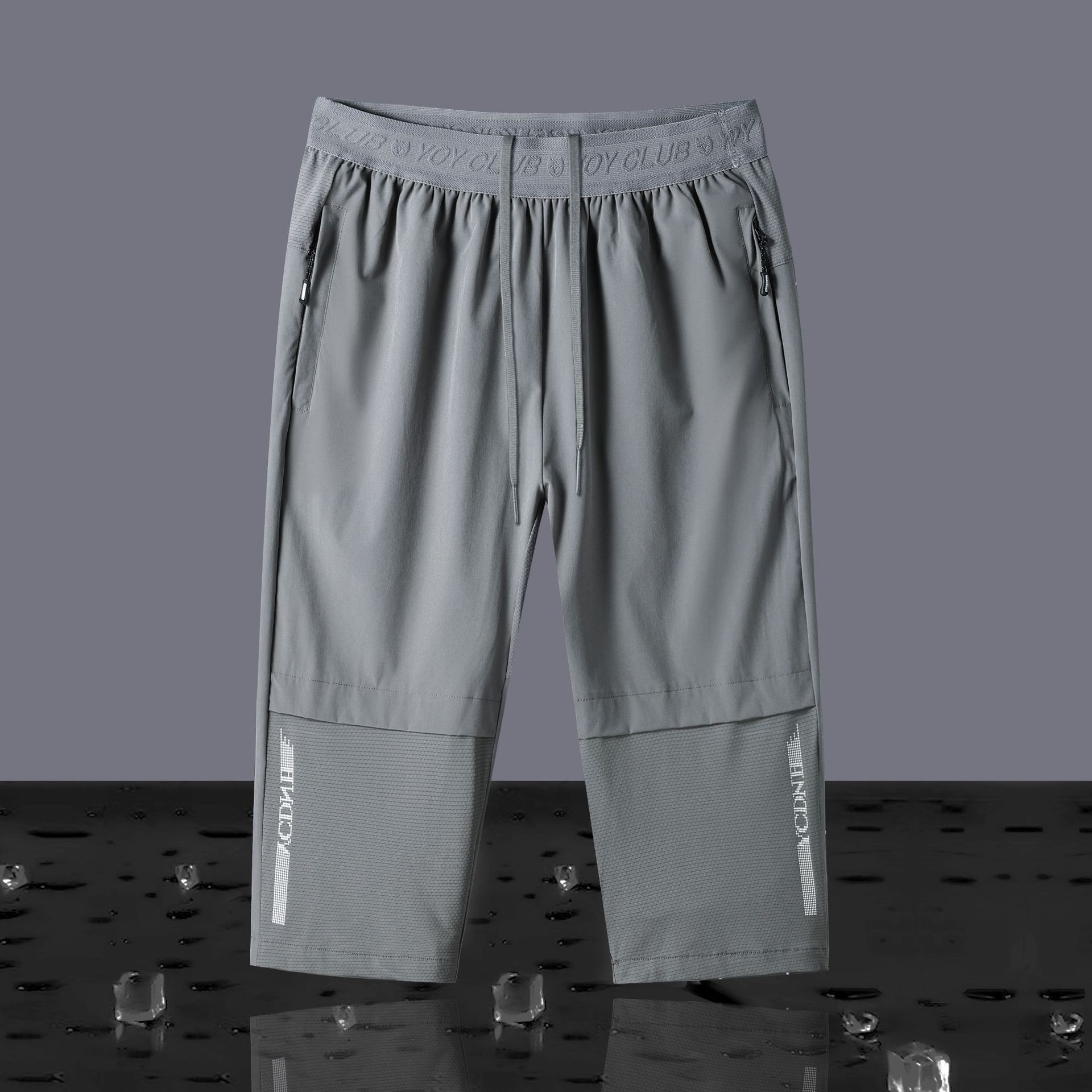 七分裤男夏季薄款宽松冰丝外穿休闲运动潮流马裤大码爸爸男士短裤