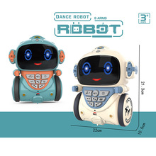 外贸新款电动智能机器人儿童炫彩唱歌跳舞玩具语音互动机器人批发