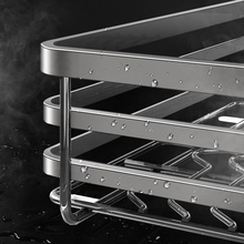 Z3VM不锈钢小尺寸拉篮厨房橱柜抽屉式阻尼导轨碗碟架双层调味收纳