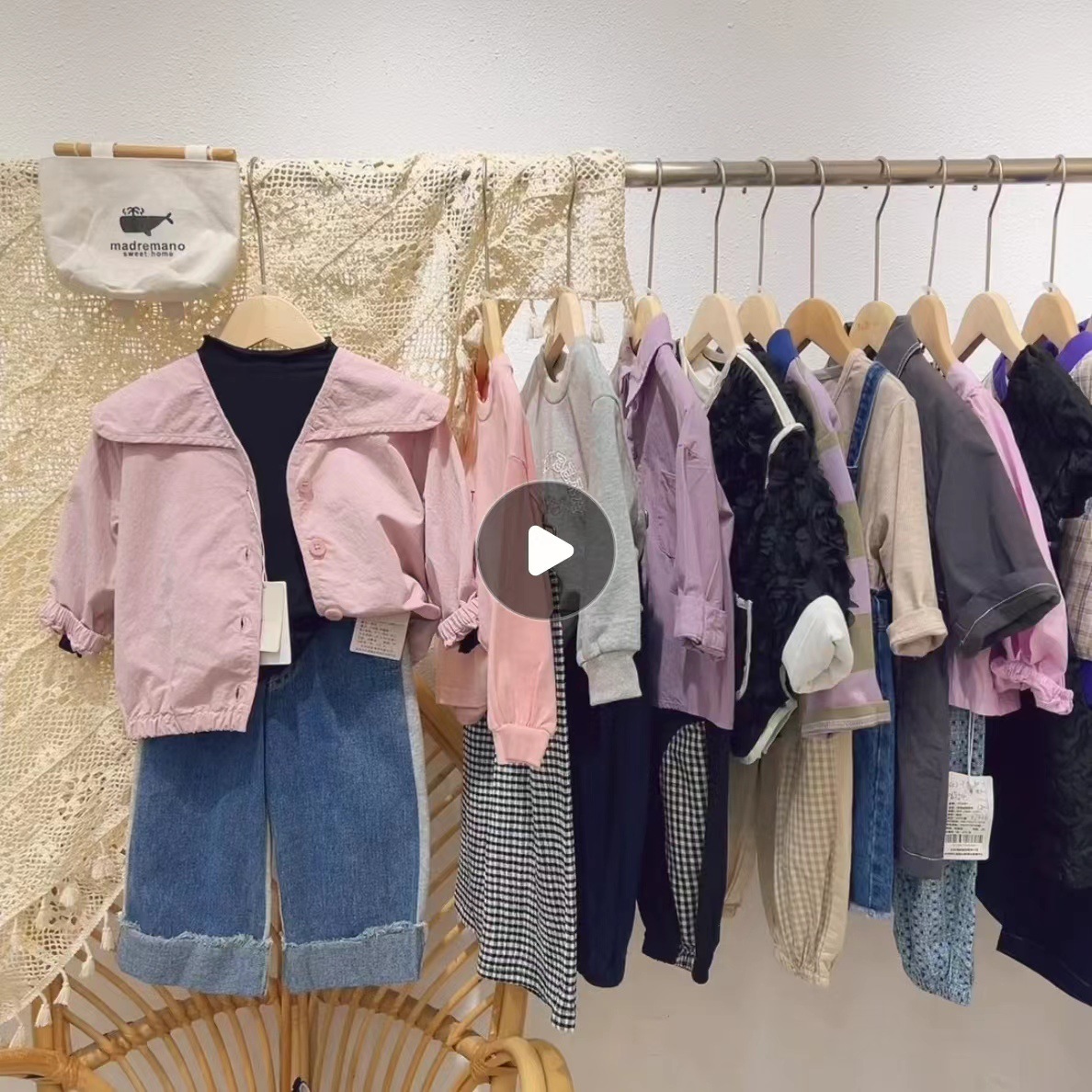 古力家 熙熙布衣2024春季新款直播实体童装工厂一手货源走份批发