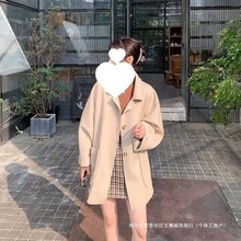 中长款毛呢外套女秋冬季2020年新款韩版宽松气质小个子双面呢大衣