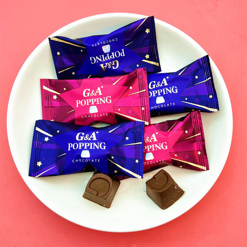 跳跳糖巧克力喜糖散装批发结婚高端品牌喜庆牛奶黑巧克力女友礼物