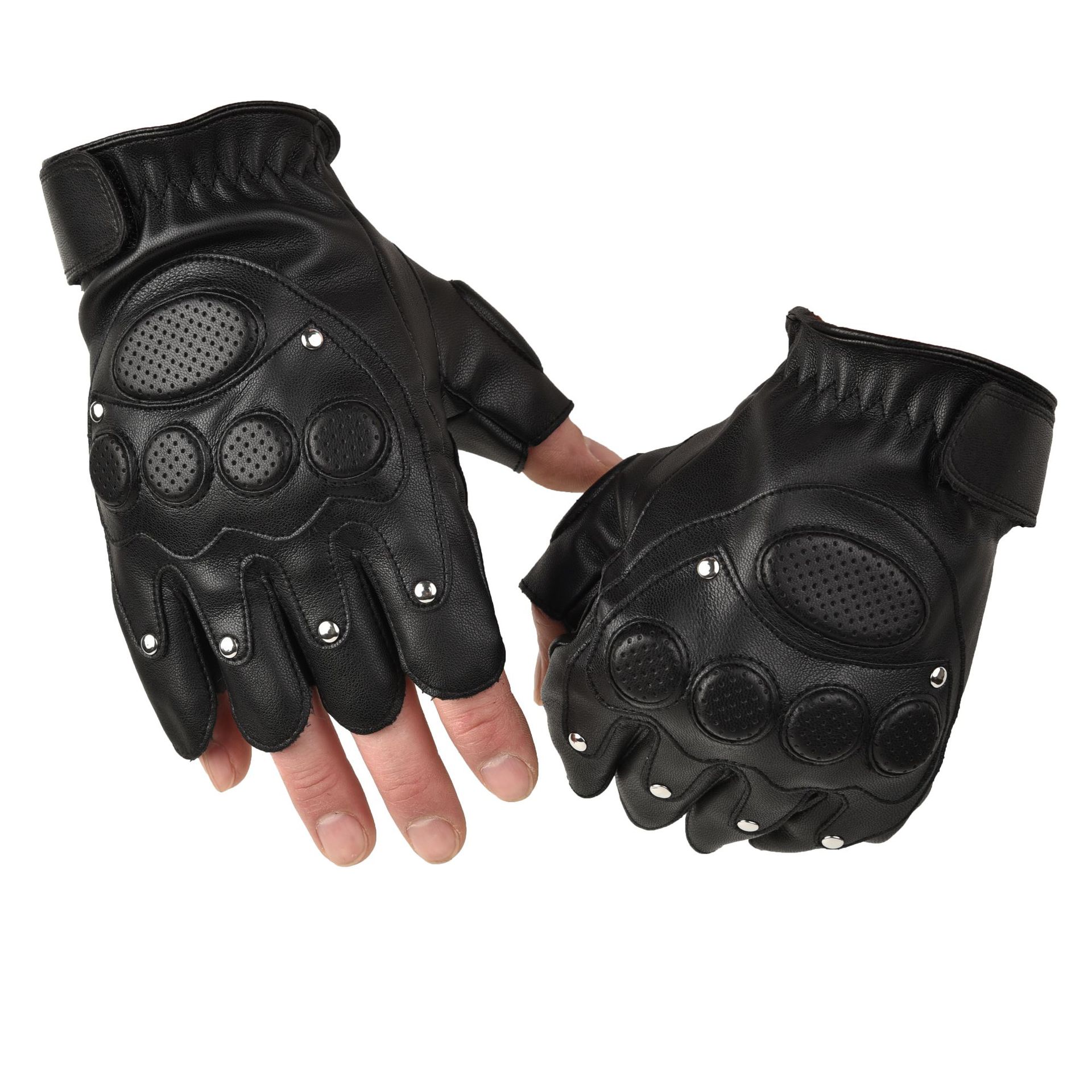 仿皮户外作训半指手套野外战术开车健身防护运动特勤保作战手套