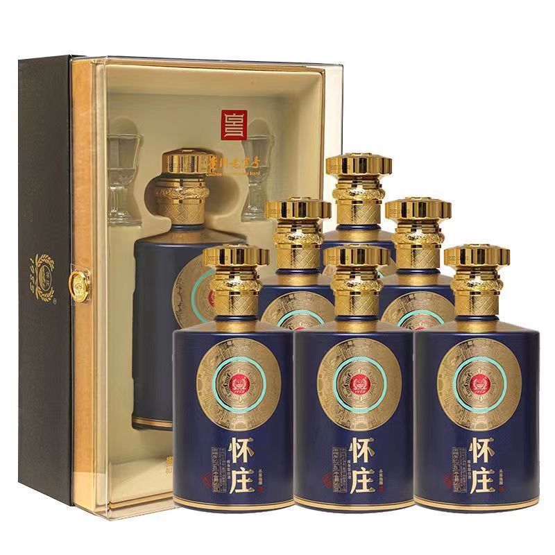 怀庄品鉴佳酿53度酱香型白酒整箱500ml*6瓶纯粮酿造宴请送礼-阿里巴巴