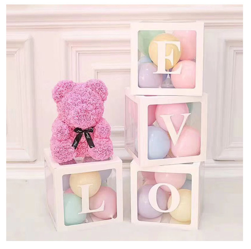 现货透明气球盒子求婚告白惊喜盒商场开业场景装饰盒字母可定做