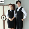 black Occupation Vest suit men and women Same item Aviation uniform suit hotel Reception formal wear Jewelry store coverall