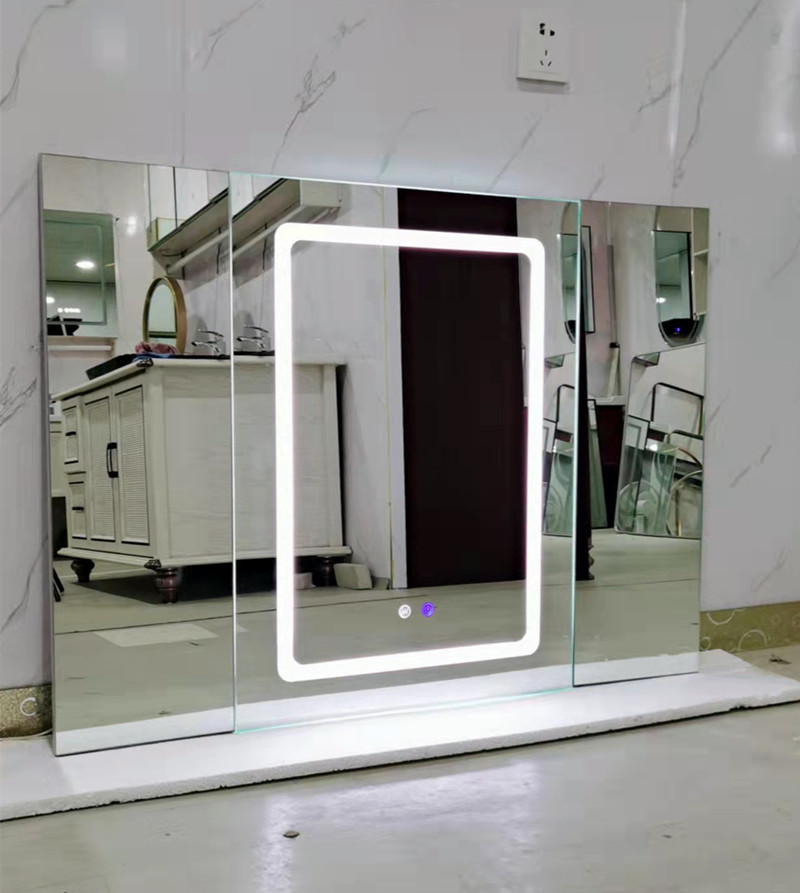 智能铝合金镜柜门带触控屏发光浴室镜卫浴镜洗手间除雾镜