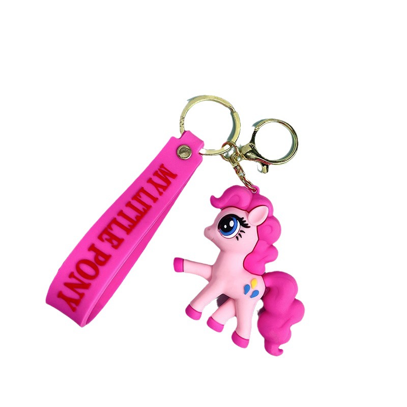 Creative Cartoon My Little Pony Keychain Cute Colorful Horse Unicorn Key Chain Men and Women Handbag Pendant Small Gift