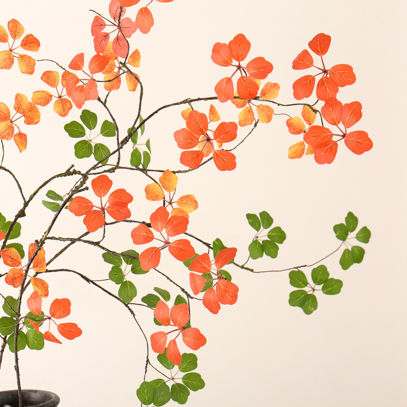 仿真绿植观音莲叶新中式禅意藤条造景室内装饰假花简约拍照道具