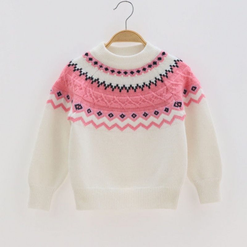 儿童毛衣冬女童中大童羊绒衫新款宝宝针织衫加厚保暖女孩子羊毛衫