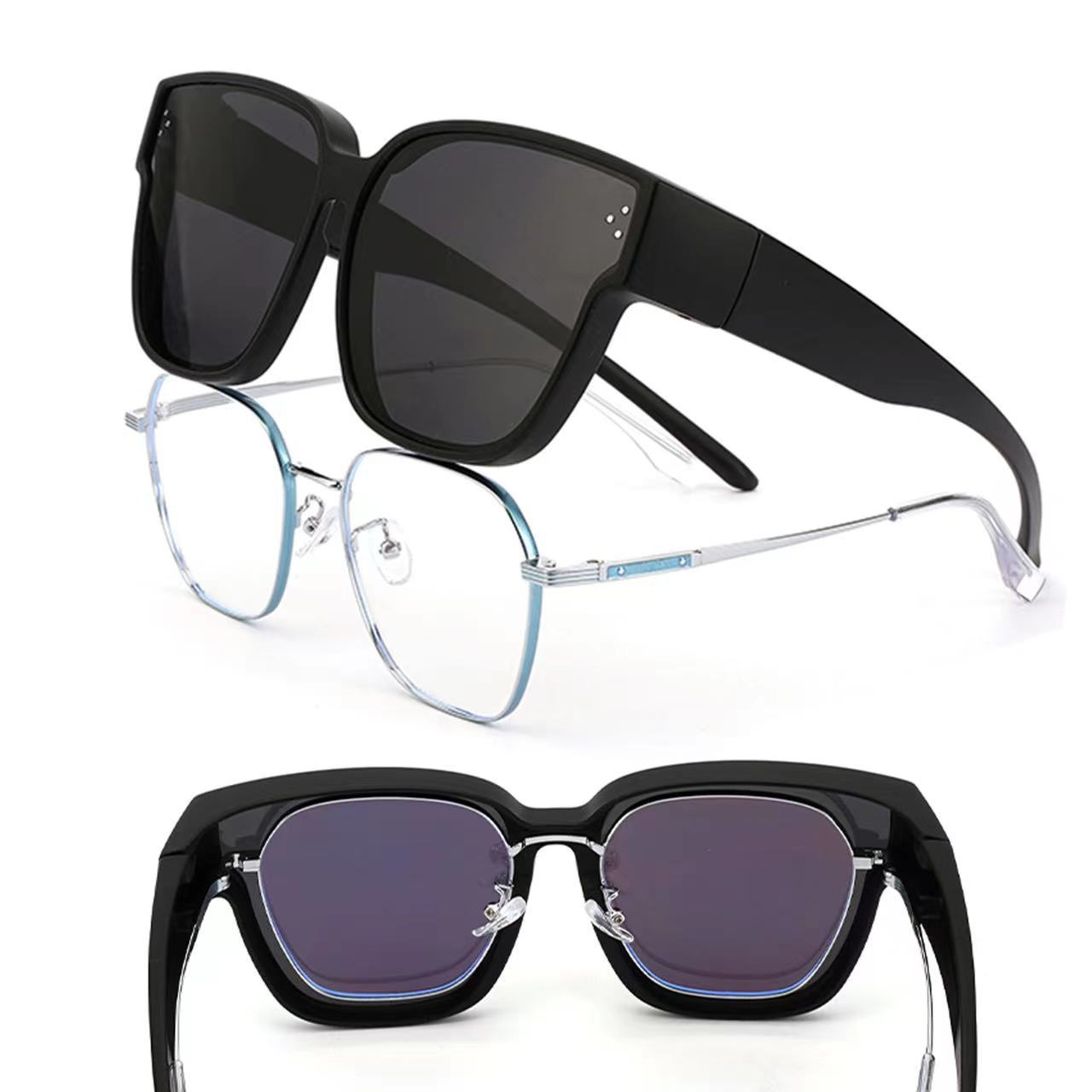 Myopia Set of Glasses Tiktok Same Style Light-Proof Sunglasses Men and Women Sun Protection Uv Sunglasses Driving Glasses Trendy Spot