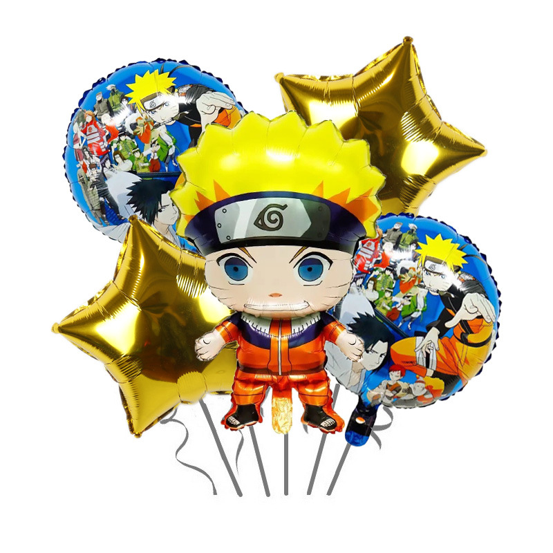 Foreign Trade Children Cartoon Naruto Uzumaki Naruto Birthday Party Aluminum Film Decorative Balloon Kakashi Background Wall Layout