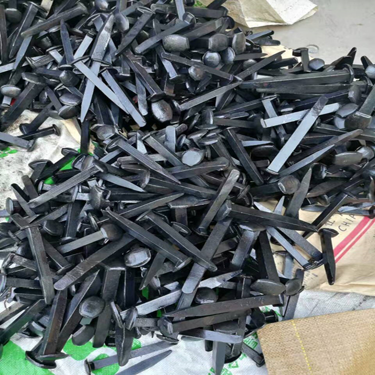 厂家现货矿用铁路道钉 手工锻打道钉 机制道钉方道钉螺旋道钉批发