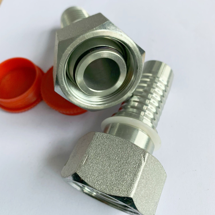 液压接头胶管总成h型高压管接头永华直通弯通扣压式伊顿接头