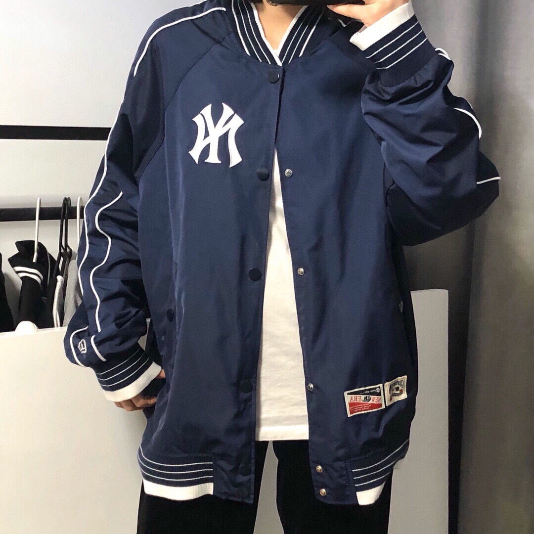 长款棒球服毛呢外套图片