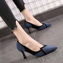 new women's shoes black high heels women's wild stiletto 4cm