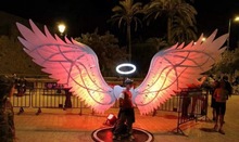 大型天使超大号亚克力射灯广场签名站立拍照装饰翅膀