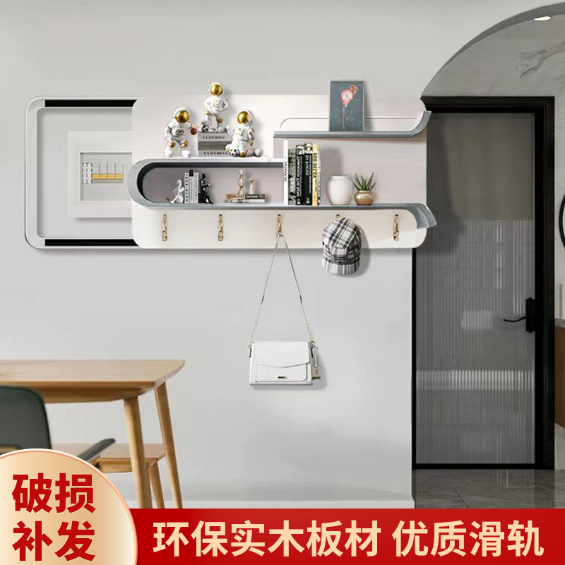 u84m现代轻奢实木配电箱多功能墙壁置物架电表箱遮挡电闸箱装饰挂