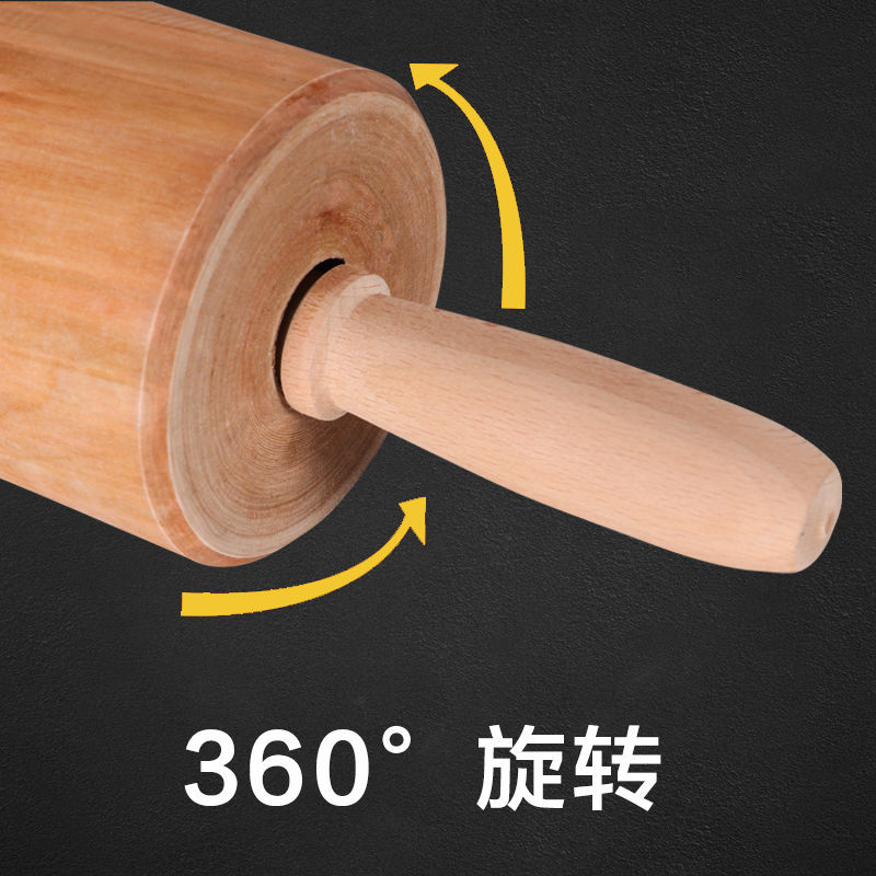 Rolling Pin Rolling Pin Solid Wood Household Roller Rolling Hammer Stem Rolling Pin Commercial Extra Large Non-Stick Dumpling Wrapper Oil Hammer