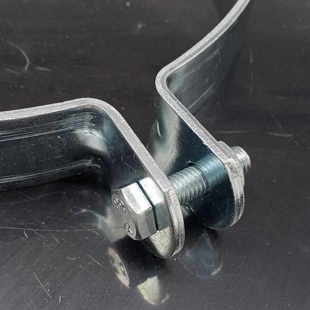 排水管道吊环卡箍 管卡 c型铆接m8螺栓电镀锌吊箍卡环