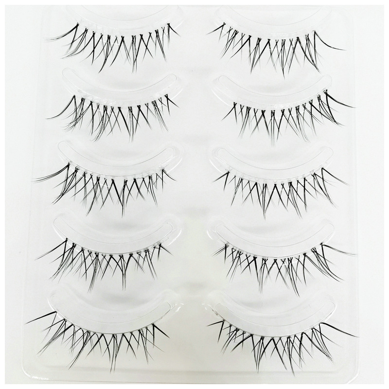 Handmade Sharpened False Eyelashes Gm08 Japanese and Korean Fashion Sheer Root Natural Nude Makeup 5 Pairs Bridal Makeup Eyelash